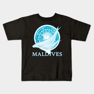 Maldives Republic Humpback Whales Kids T-Shirt